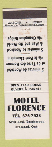 Matchbook Cover - Motel Florence Brossard QC WEAR