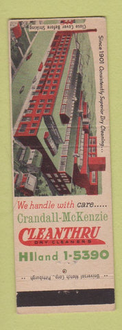 Matchbook Cover - Cleanthru Dry Cleaners Crandall McKenzie