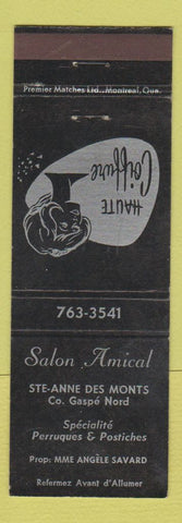 Matchbook Cover - Salon Amical Ste Anne Des Monts QC