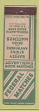 Matchbook Cover - Federal Matches green LONG WEAR
