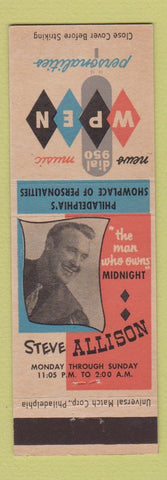 Matchbook Cover - WPEN Radio Steve Allison Philadelphia PA