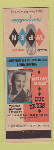 Matchbook Cover - WPEN Radio Bud Brees Philadelphia PA