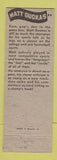 Matchbook Cover - WPEN Radio Matt Goukas Philadelphia PA