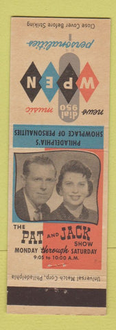 Matchbook Cover - WPEN Radio Pat and Jack Show Philadelphia PA