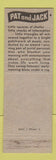 Matchbook Cover - WPEN Radio Pat and Jack Show Philadelphia PA