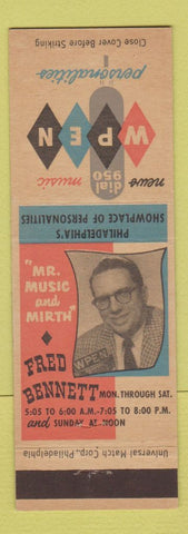Matchbook Cover - WPEN Radio Fred Bennett Philadelphia PA