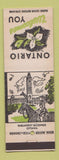 Matchbook Cover - Canada Ontario Parliament Buildings Ottawa ON