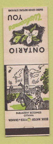 Matchbook Cover - Canada Ontario Parliament Buildings Ottawa ON