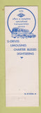 Matchbook Cover - Gray Line Tours Washington DC Library of Congress