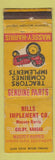 Matchbook Cover - Massey Harris Tractors Colsby KS WORN