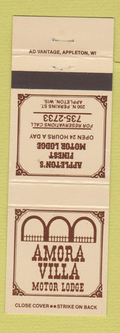Matchbook Cover - Amora Villa Motor Lodge Appleton WI