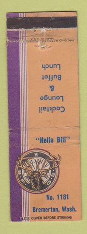 Matchbook Cover - Elks Lodge Bremerton WA WORN