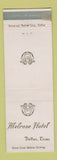 Matchbook Cover - Melrose Hotel Dallas TX