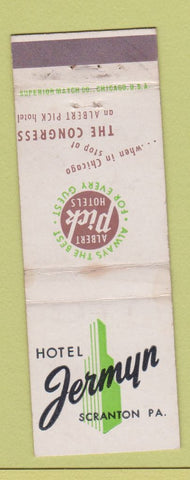 Matchbook Cover - Hotel Jermyn Scranton PA WEAR