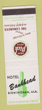 Matchbook Cover - Hotel Bankhead Birmingham AL Pick WHITE