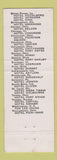 Matchbook Cover - Hotel Bankhead Birmingham AL Pick WHITE