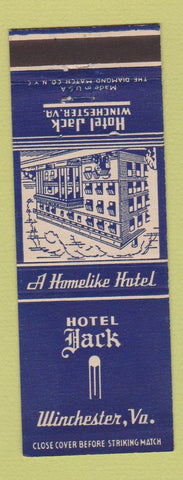 Matchbook Cover - Hotel Jack Winchester VA