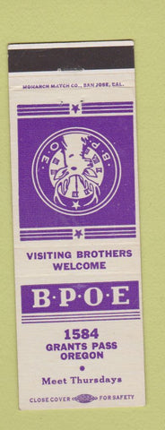Matchbook Cover - Elks Lodge Grants Pass OR