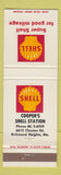 Matchbook Cover - Shell oil gas Cooper's Richmond Heights MO