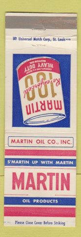 Matchbook Cover - Martin oil gas  WEAR