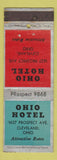 Matchbook Cover - Ohio Hotel Cleveland OH