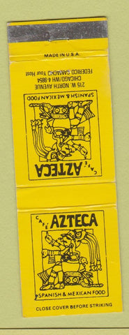 Matchbook Cover - Cafe Azteca Chicago IL