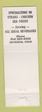Matchbook Cover - The Colonial Restaurant Jackson OH WEAR