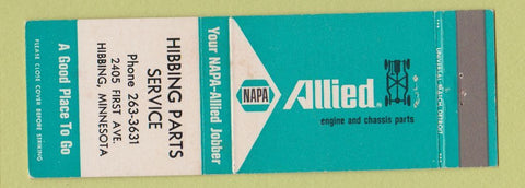 Matchbook Cover - NAPA Auto Parts Hibbing MN