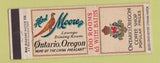 Matchbook Cover - Hotel Moore Ontario OR