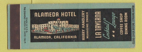 Matchbook Cover - Alameda Hotel CA La Taverna SAMPLE