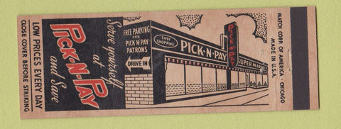 Matchbook Cover - Pick n Bay Grocery