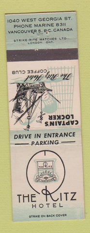 Matchbook Cover - Ritz Hotel Vancouver BC