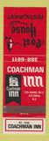 Matchbook Cover - Coachman Inn Victoria BC Post House Restaurant