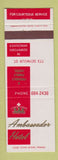 Matchbook Cover - Ambassador Hotel Vancouver BC