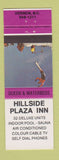 Matchbook Cover - Hillside Plaza Inn Vernon BC