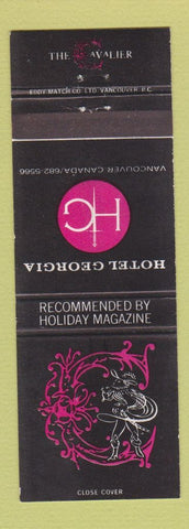 Matchbook Cover - Hotel Georgia Vancouver BC
