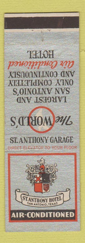 Matchbook Cover - St Anthony Hotel San Antonio TX