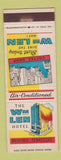 Matchbook Cover - Wm Len Hotel Memphis TN