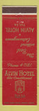 Matchbook Cover - Alvin Hotel Tulsa OK