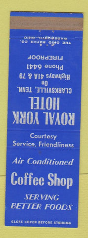 Matchbook Cover - Royal York Hotel Clarksville TN