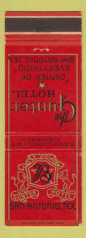 Matchbook Cover - The Gunter Hotel San Antonio TX