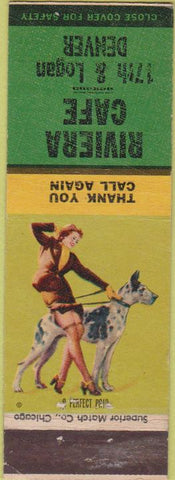 Matchbook Cover - Riviera Cafe Denver CO pinup