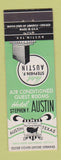 Matchbook Cover - Hotel Stephen F Austin Austin TX