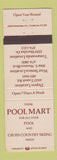 Matchbook Cover - Pool Mart Tonawanda NY Buffalo?