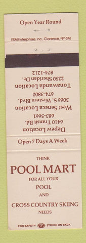 Matchbook Cover - Pool Mart Tonawanda NY Buffalo?
