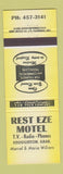 Matchbook Cover - Rest Eze Motel Stoughton SK