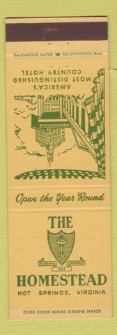 Matchbook Cover - The Homestead Hot Springs VA