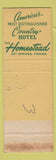 Matchbook Cover - The Homestead Hot Springs VA