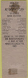 Matchbook Cover - National Automobile Club blue
