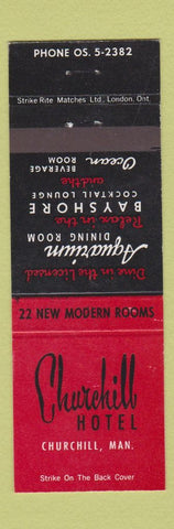 Matchbook Cover - Churchill Hotel MB